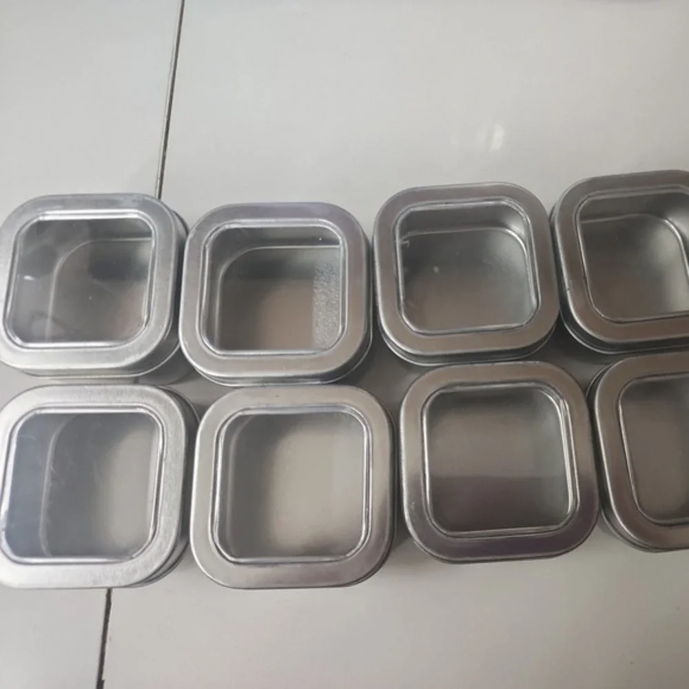 48pc Small‎ Tins 2 Oz. With Window use for candy or spices Organize spices